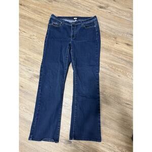 Reba Jeans Size 12 Dark Wash Stretch Bootcut Beaded Distressed Pocket Western